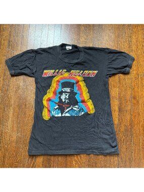 Vintage 1970s Willie Nelson Concert T-Shirt, Bonnie Raitt, Mid South Coliseum Me